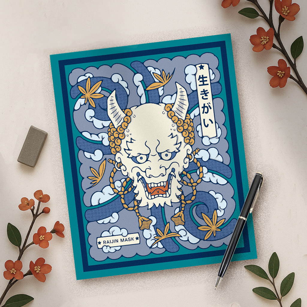 Libreta &laquo;Raijin Mask&raquo; (5 uds)