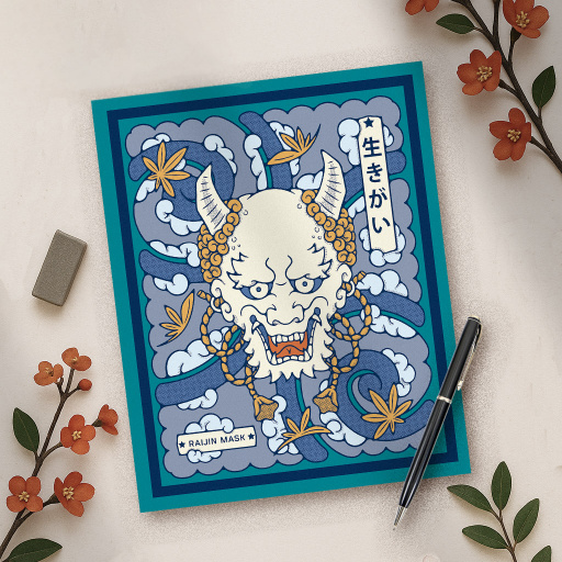 Libreta &laquo;Raijin Mask&raquo; (5 uds)